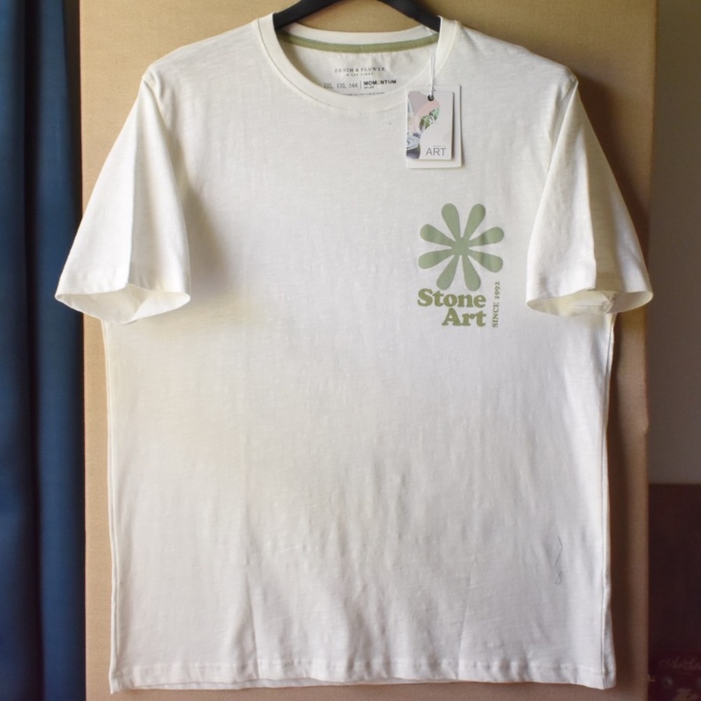 XL Denim & Flower T-Shirt